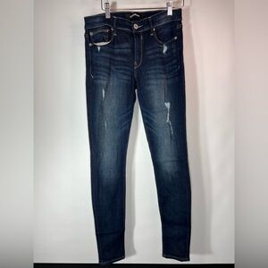Express Distressed Skinny Jeans